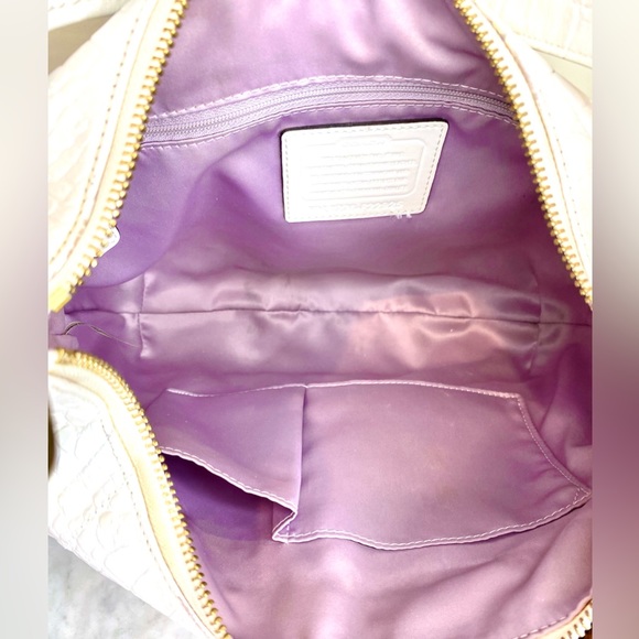 COACH Kristin Croc Embossed Leather Hobo - Picture 9 of 15